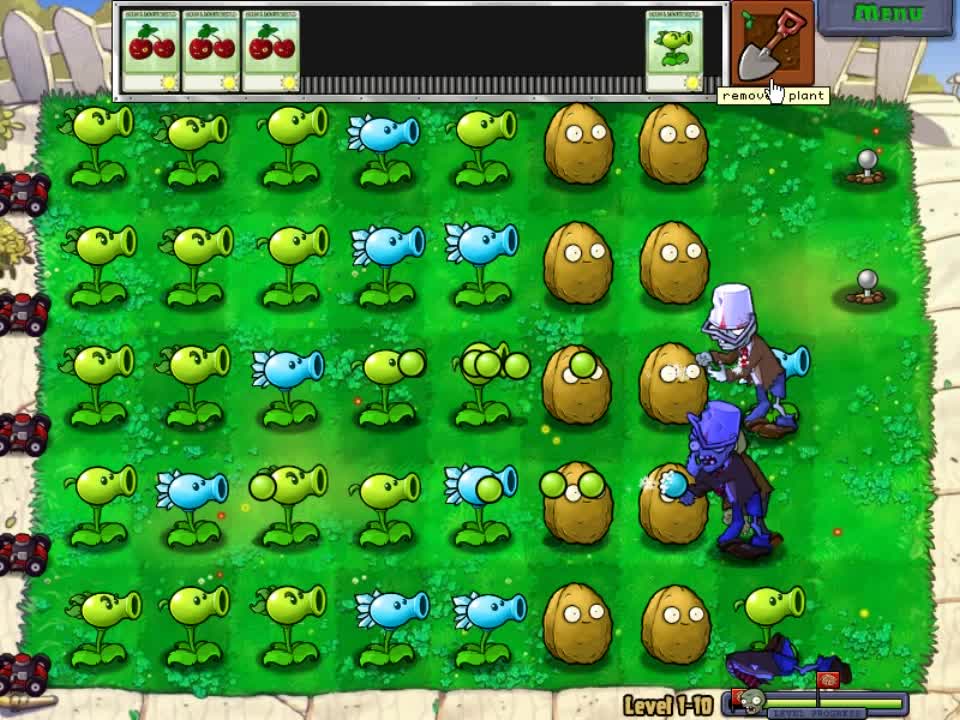 PVZ Gameplay | Got to the night level!