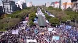 In Argentina, protesters are demanding an end to debt to the IMF and criticizing the IMFs debt aust