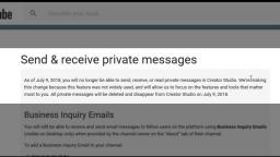 The End Of An Era: YouTube To Remove The Personal/Private Messaging System On July 9, 2018
