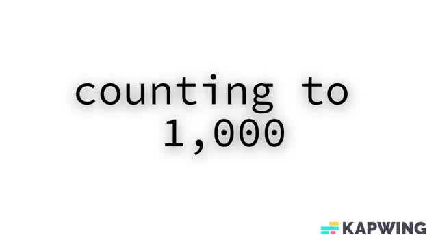 I Counted to 1,000 Without Stopping (MrBeast Parody)