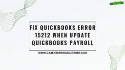 Fix QuickBooks Error 15212 When Update QuickBooks Payroll