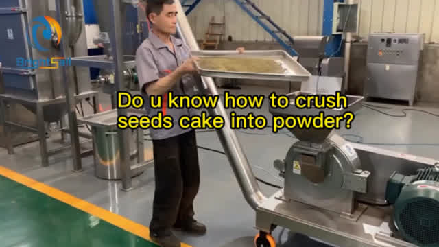 Do u know how to crush seeds cake into powder by seeds cake crusher?