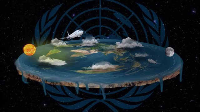 195 Una tierra flotando a la deriva en el espacio
