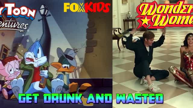 Buster Bunny,Plucky Duck and Hampton Get Drunk and Wasted/Drugged