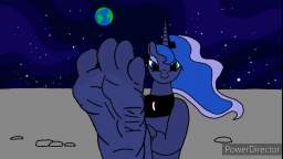 Princess Luna Foot On The Moon 2