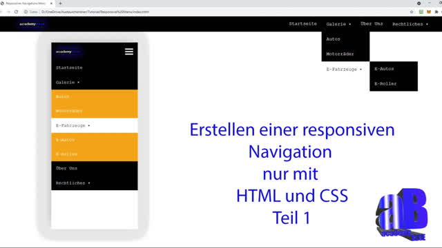 Responsive Navigation mit HTML 5 und CSS 3 - Teil 1