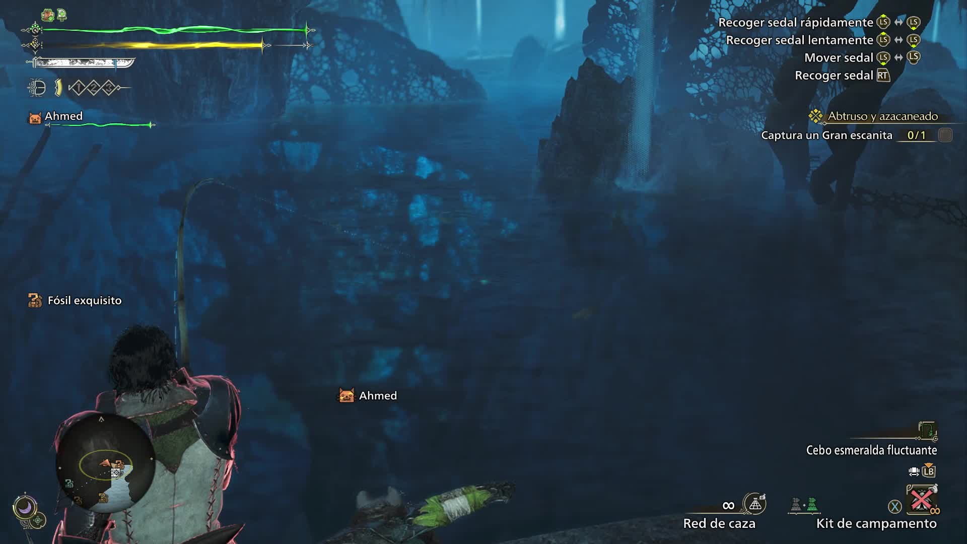 Monster Hunter Wilds mala suerte (y habilidad) pescando