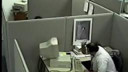 Man destroys computer(leaked footage) behind scenes