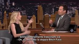 Emma Roberts Teaches Jimmy How to Perfect a Bitch Face - SUB ITA