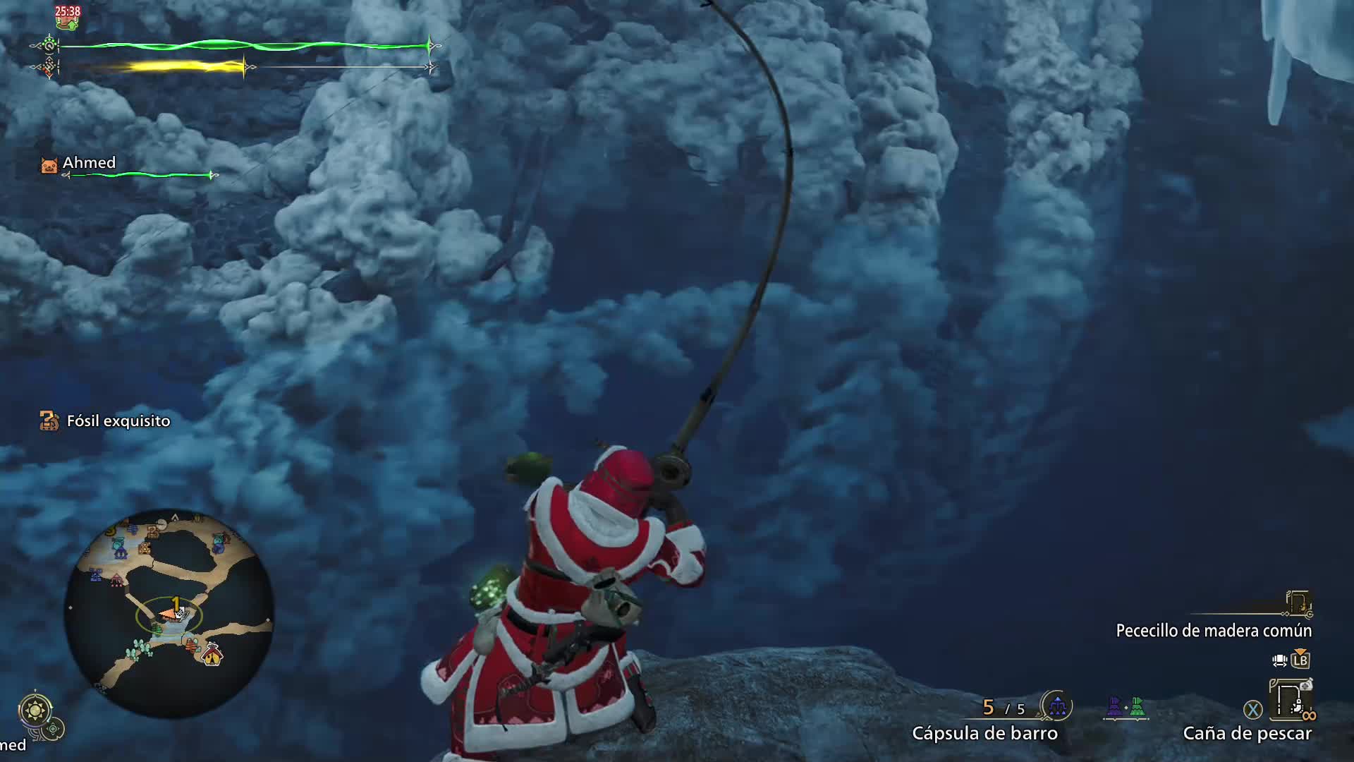 Monster Hunter Wilds - Pesca pre-navidad y conversando con el gato