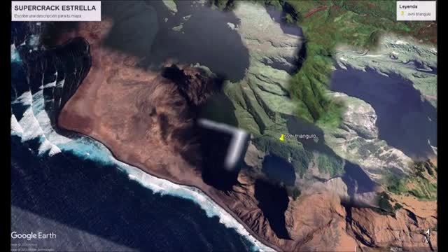109 Ovni gigante triangulo en la Isla Alejandro Selkirk Google Earth