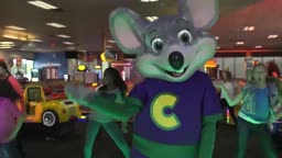 Mascot Mouse dances to Stayin Alive