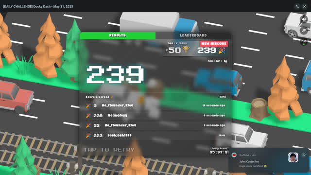 Trying for Top 100 on Reddit Crossy Road