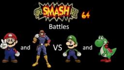 Super Smash Bros 64 Battles #84: Mario and Captain Falcon vs Luigi and Yoshi