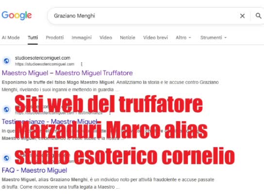 STUDIO ESOTERICO CORNELIO TRUFFA SPIETATA, CON I SUOI CLIENTI TRUFFATI