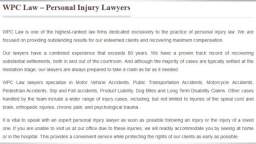 Insurance Claim Lawyer Scarborough - WPC Personal Injury Lawyer (800) 299-0439