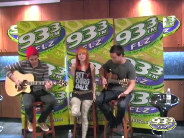 Paramore performing Misery Business Live Acoustic at 93.3 FLZ in 2009 Paramore performing Misery Business Live Acoustic at 93.3 FLZ in 2009