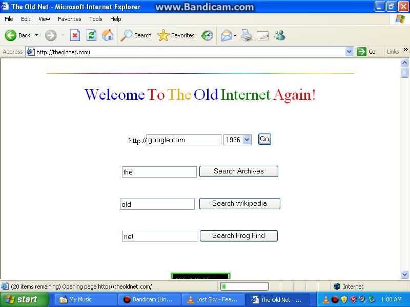 Google.com in 2010 - TheOldNet