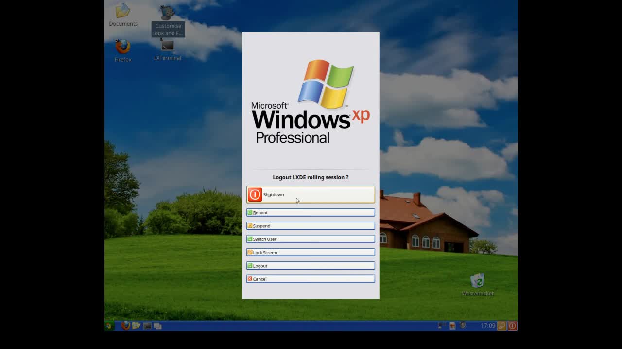 From LXDE to Windows XP style [customization]