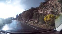 Rain Snow and Hail and Rainbows driving up highway 330 to Big Bear Lake, CA March 30, 2016. Part 2