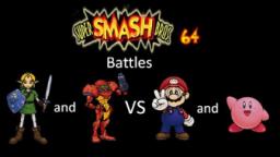 Super Smash Bros 64 Battles #66: Link and Samus vs Mario and Kirby
