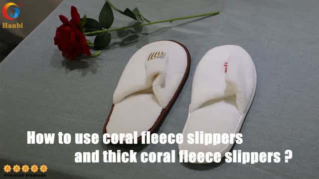 Autumn and Winter Hotel Coral Fleece Slippers Wholesale