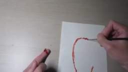 man cuts his finger and draws a soyjak with his blood