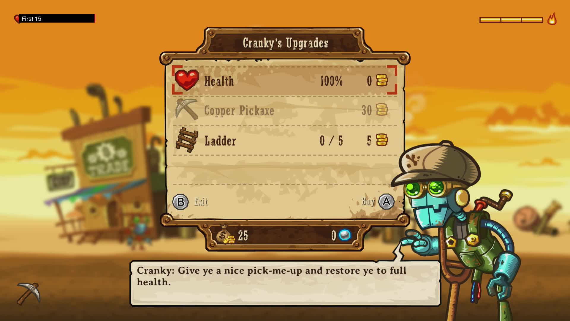 The First 15 Minutes of SteamWorld Dig (Wii U)