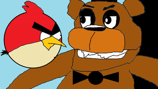 ANGRY BIRDS VS FIVE NIGHTS at FREDDYS | MS Paint Animation