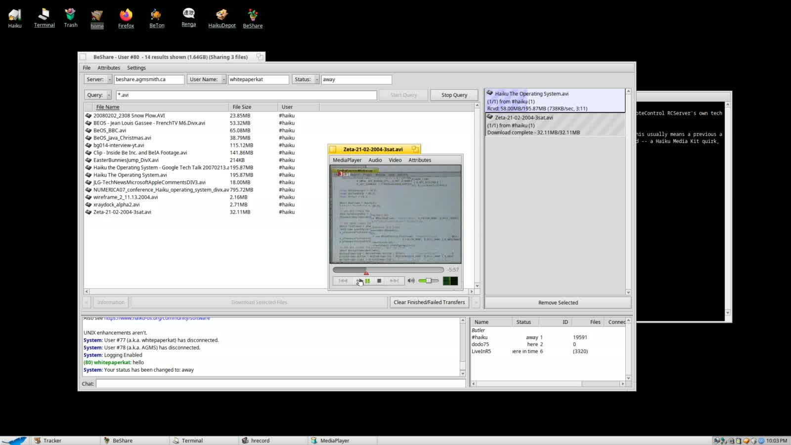 video of me Poking around with BeShare