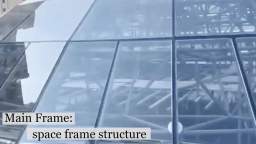 Glass dome roof building