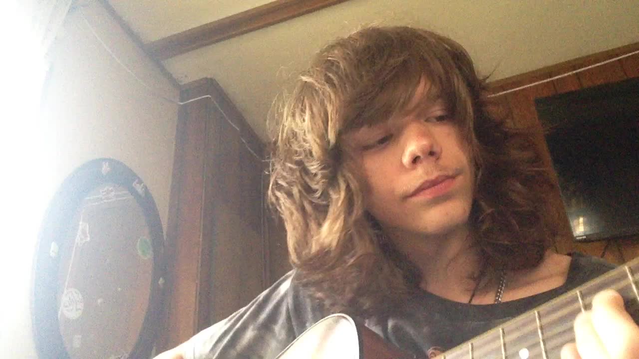 messing around on guitar