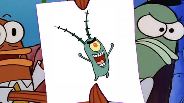 Patrick freaks out when Cops Show him a Poster of Plankton