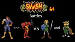 Super Smash Bros 64 Battles #73: Captain Falcon and Samus vs Link and Fox
