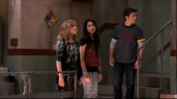 iCarly funny scene Gibby falls from the ceiling