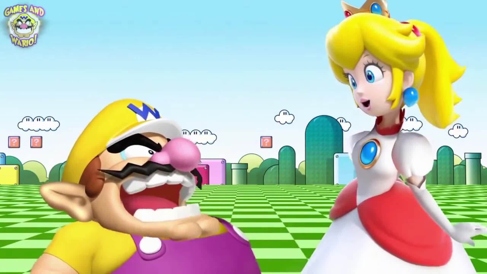 Wario Kisses Peach