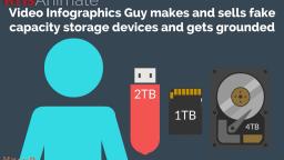 Video Infographics Guy makes and sells fake capacity storage devices and gets grounded
