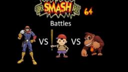 Super Smash Bros 64 Battles #32: Captain Falcon vs Ness vs Donkey Kong