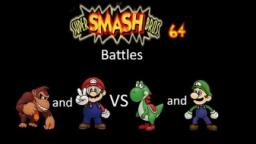 Super Smash Bros 64 Battles #127: Donkey Kong and Mario vs Yoshi and Luigi