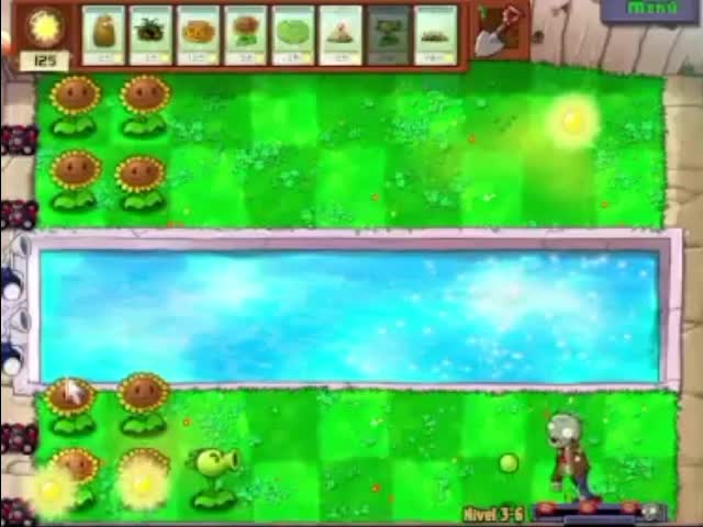 Plantas contra zombies - nivel 3-6 av 2