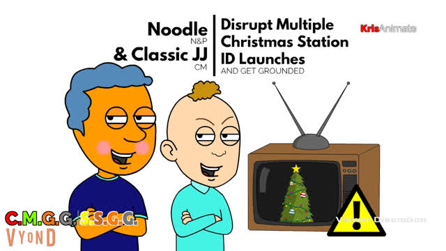 CMGG x SSGG: Noodle and Classic JJ disrupt multiple Christmas Station ID launches and get grounded