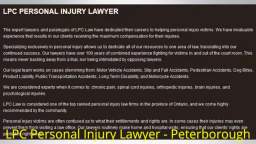 Car Injury Lawyers in Peterborough ON - LPC - Personal Injury Lawyer Peterborough (705) 243-3685