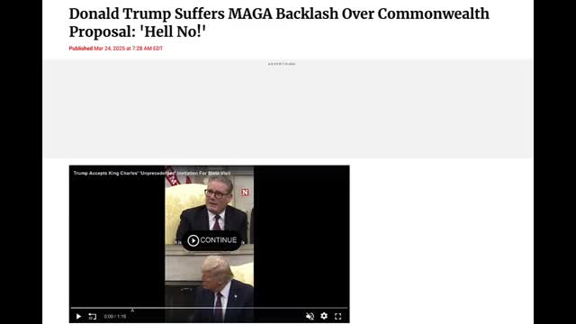 IF AMERICA JOINS THE COMMONWEALTH THEN TRUMP MIGHT AS WELL WEAR AN NWO T-SHIRT AT HIS NEXT RALLY!