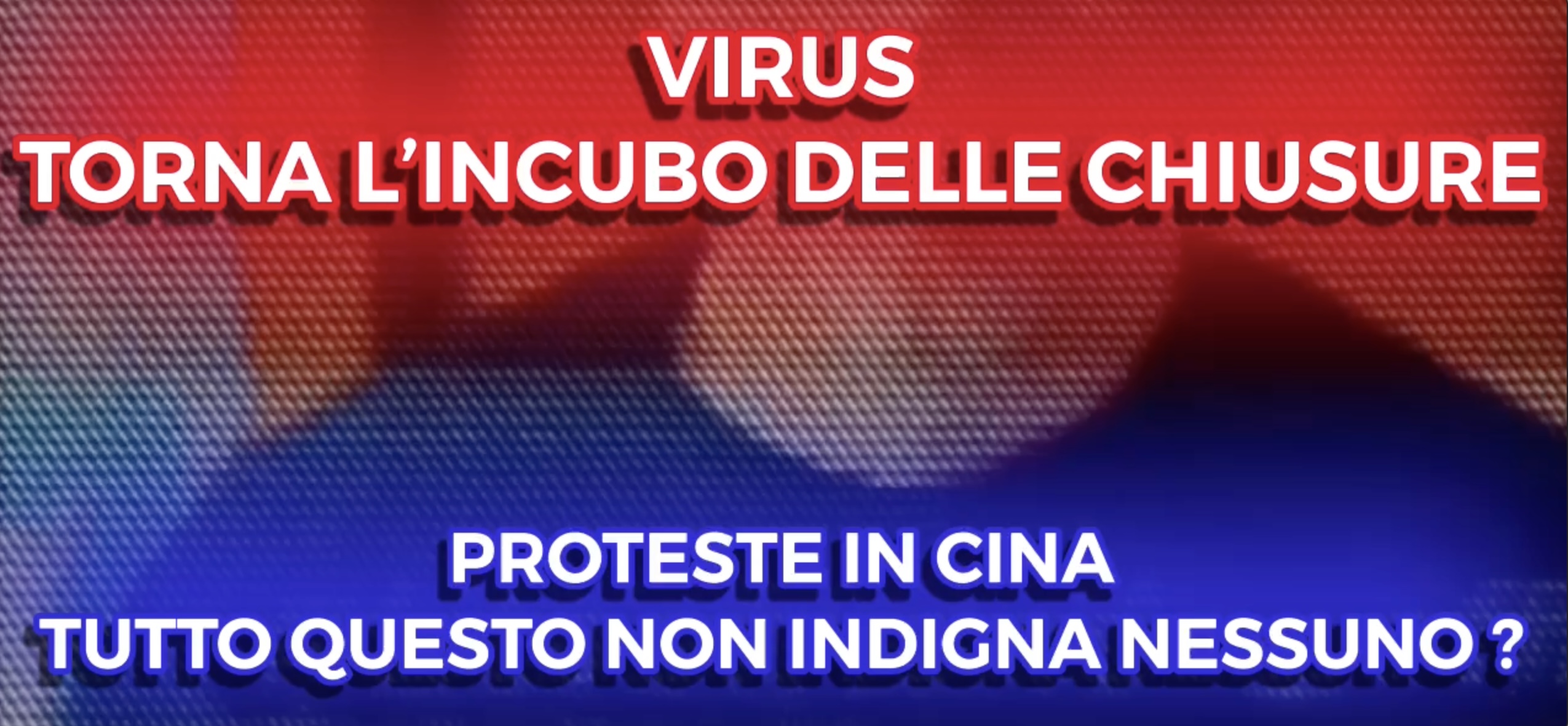 Virus - Torna lIncubo delle chiusure - Proteste in Cina - Tutto questo Non Indigna Nessuno?