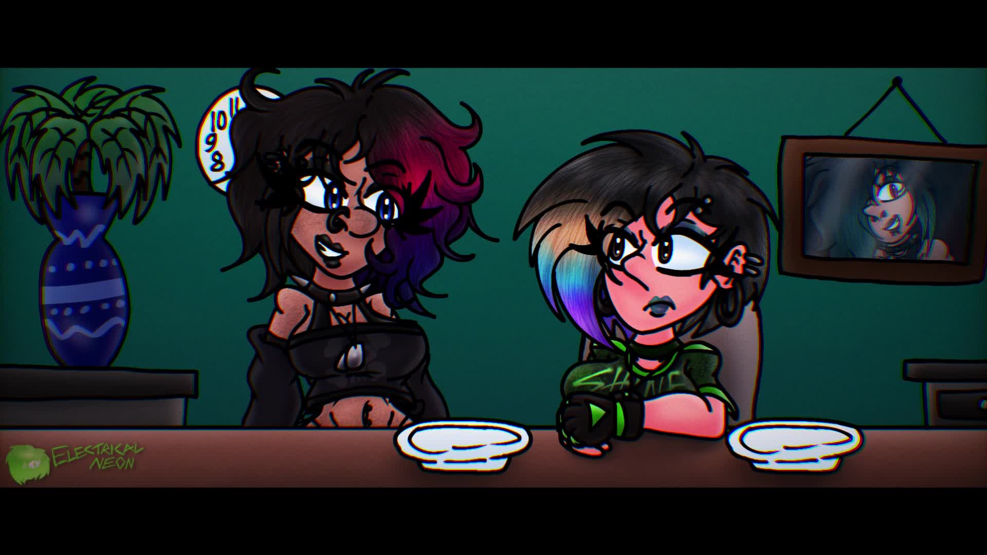 Neon Shorts: WAFFLES
