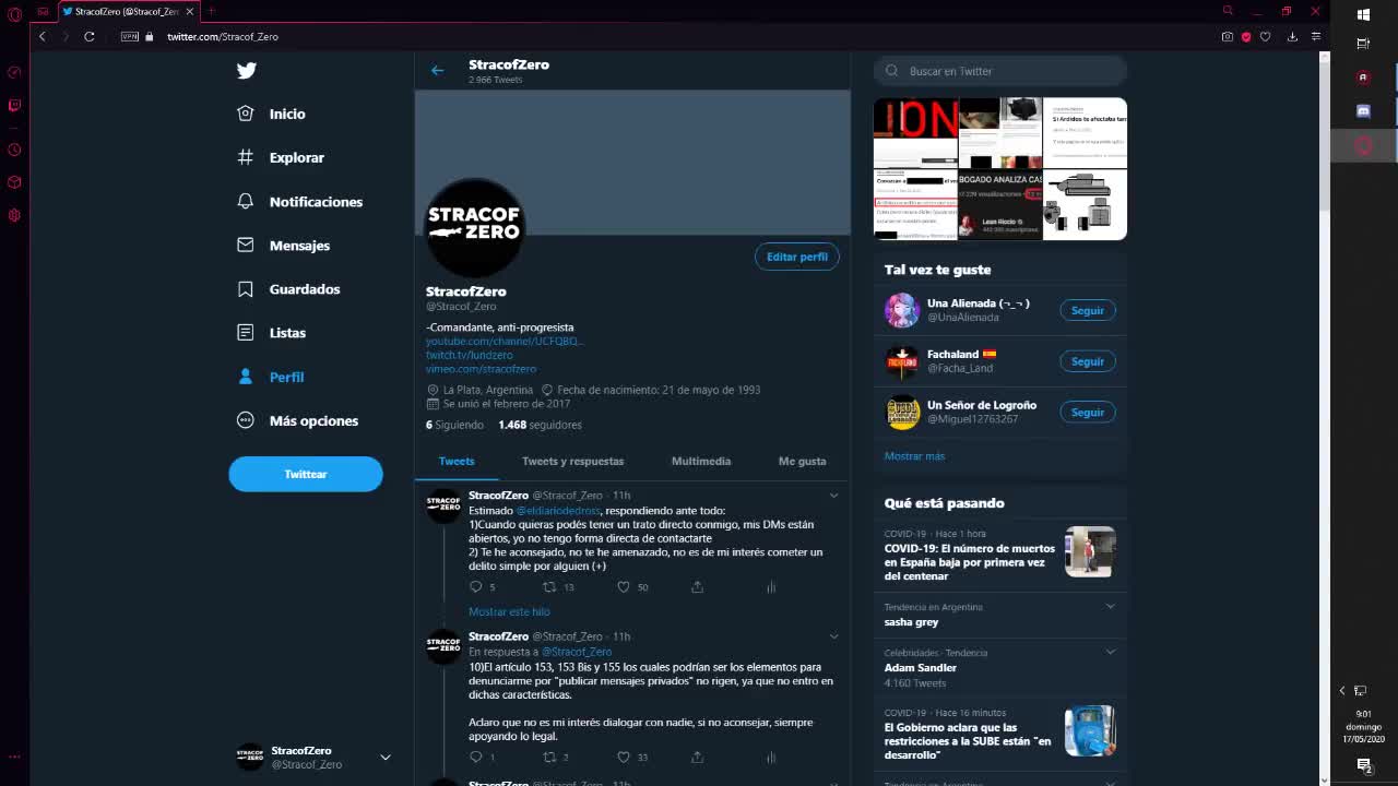 La pagina de TalionLaw, y mi conflicto con DrossRotzank.