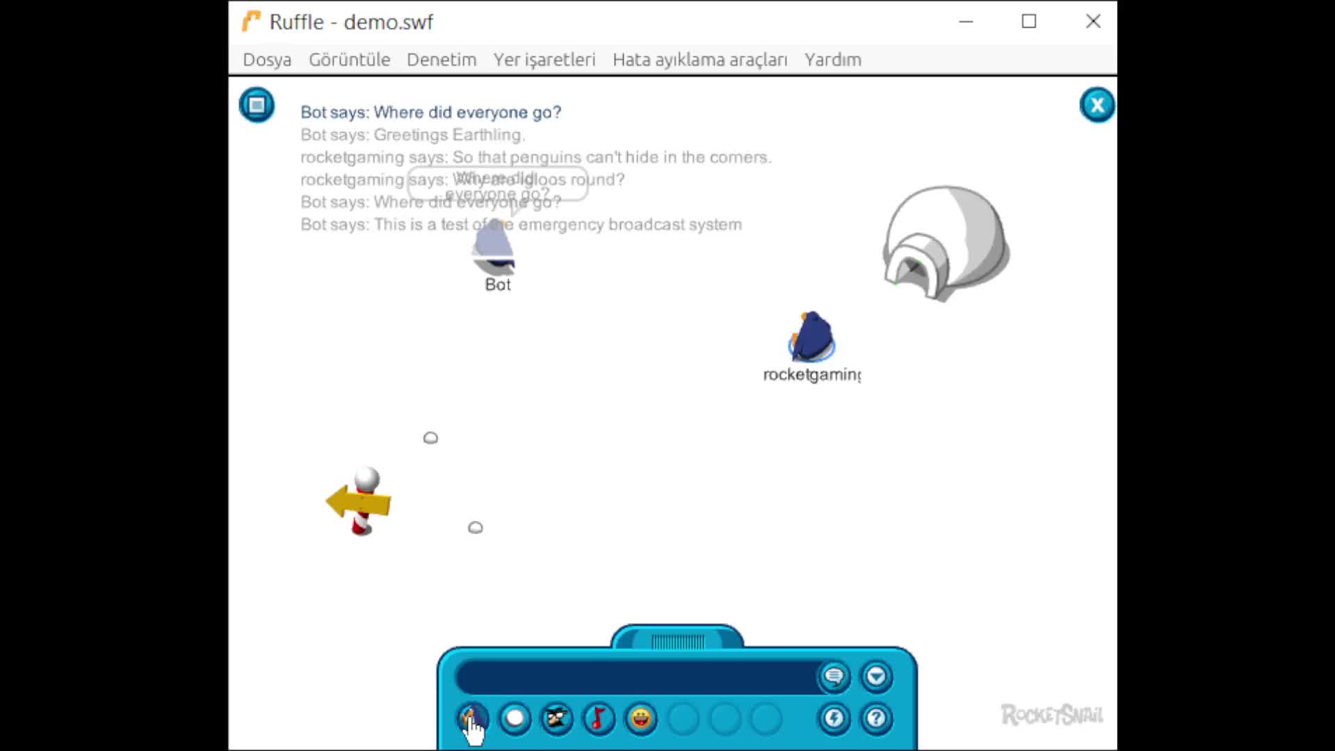 Playing penguin chat 2