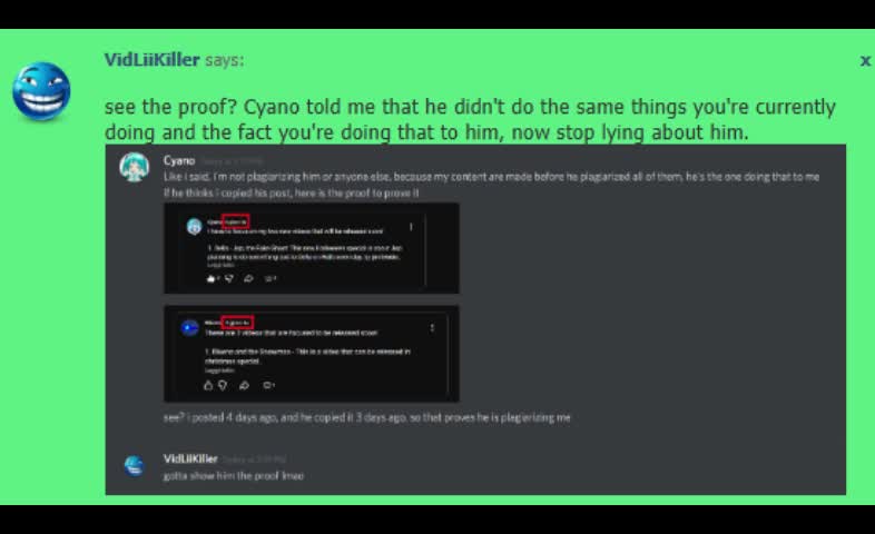 Cyano's actions