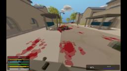 Killing zombies on unturned