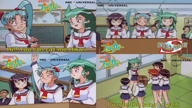 Mahou Shoujo Pretty Sammy Cute Moments - Sasami Kawai meets a Green Haired Alien Girl Named Hikari